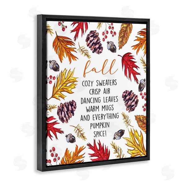 Stupell Industries Elizabeth Tyndall | List Of Fall Favorites Autumn Forest Foliage Wreath Wall Art