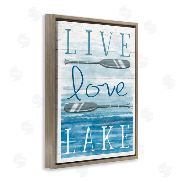 Stupell Industries Elizabeth Tyndall | Live Love Lake Quote Ores Water Motif Wall Art