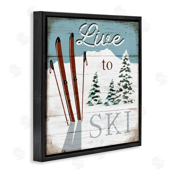 Stupell Industries Elizabeth Tyndall | Live To Ski Rustic Snow Sports