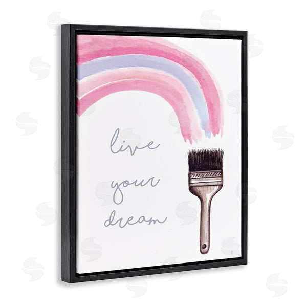 Stupell Industries Elizabeth Tyndall | Live Your Dream Paintbrush Rainbow