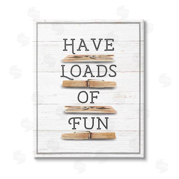 stupell industries Elizabeth Tyndall | Loads of Fun Clothespins Wall Art
