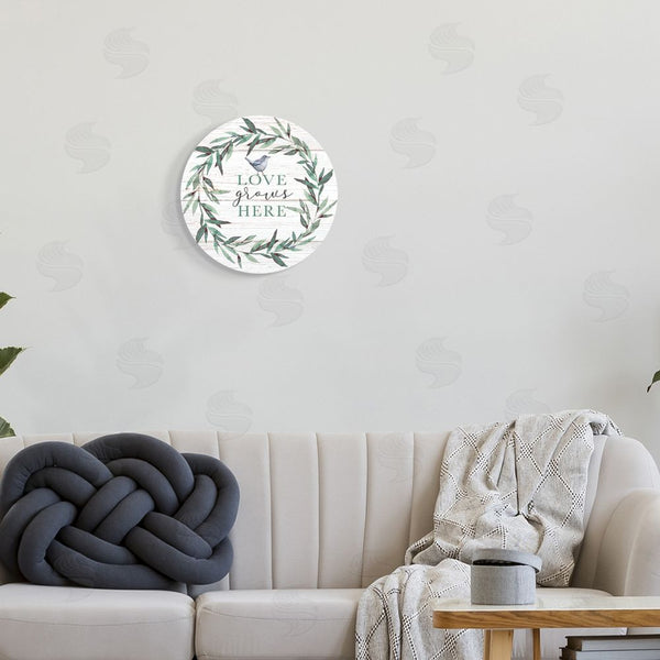 Stupell Industries Elizabeth Tyndall | Love Grows Here Sentiment Wall Art