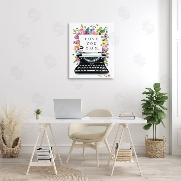 Stupell Industries Elizabeth Tyndall | Love You Mom Typewriter Wall Art