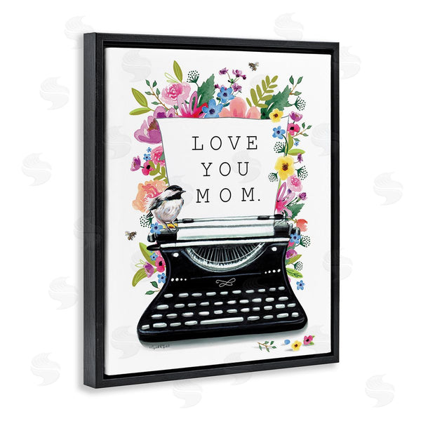 Stupell Industries Elizabeth Tyndall | Love You Mom Typewriter Wall Art