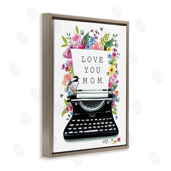 Stupell Industries Elizabeth Tyndall | Love You Mom Typewriter Wall Art