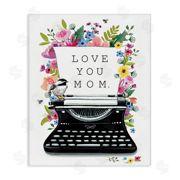 stupell industries Elizabeth Tyndall | Love You Mom Typewriter Wall Art
