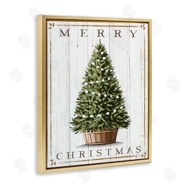 Stupell Industries Elizabeth Tyndall | Merry Christmas Country Tree
