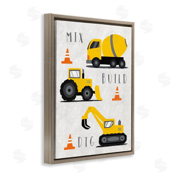 Stupell Industries Elizabeth Tyndall | Mix Build Dig Trucks