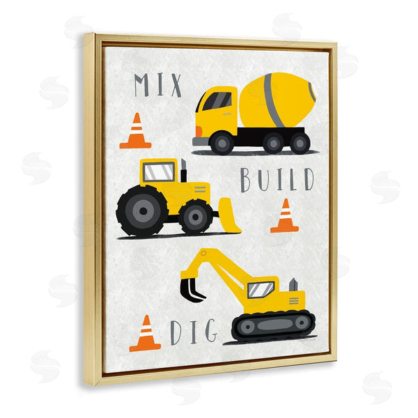Stupell Industries Elizabeth Tyndall | Mix Build Dig Trucks