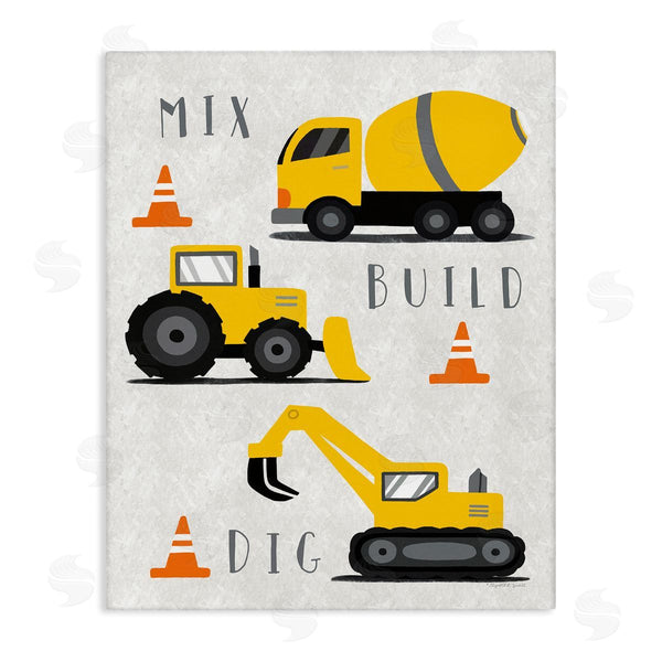 stupell industries Elizabeth Tyndall | Mix Build Dig Trucks