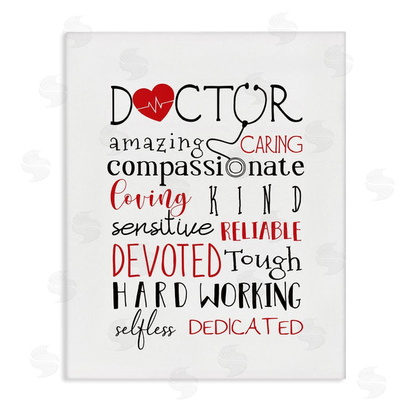 stupell industries Elizabeth Tyndall | Motivational Doctor Phrases Healthcare Hero Red Heart Wall Art
