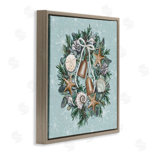 Stupell Industries Elizabeth Tyndall | Nautical Holiday Seashell Wreath Wall Art