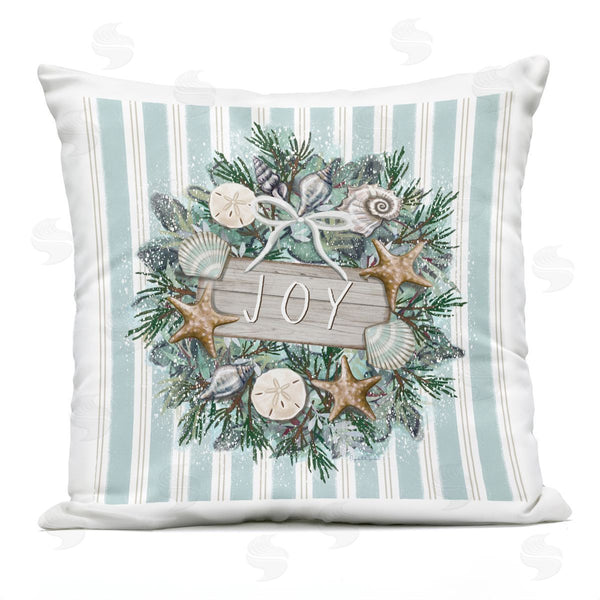 Stupell Industries Elizabeth Tyndall | Nautical Seashell Wreath Printed Throw Pillow