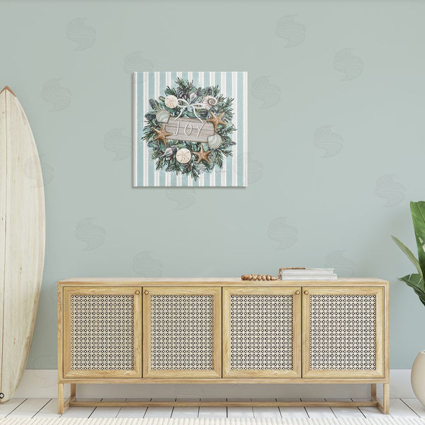 Stupell Industries Elizabeth Tyndall | Nautical Winter Wreath Wall Art