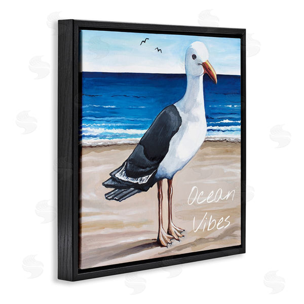 Stupell Industries Elizabeth Tyndall | Ocean Vibes Coastal Seagull Beach Wall Art