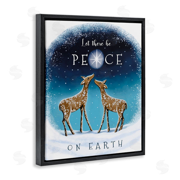 Stupell Industries Elizabeth Tyndall | Peace On Earth Reindeer