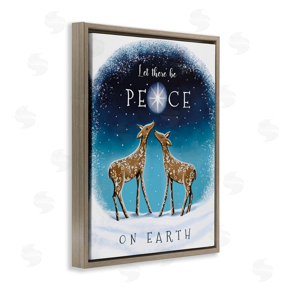 Stupell Industries Elizabeth Tyndall | Peace On Earth Reindeer