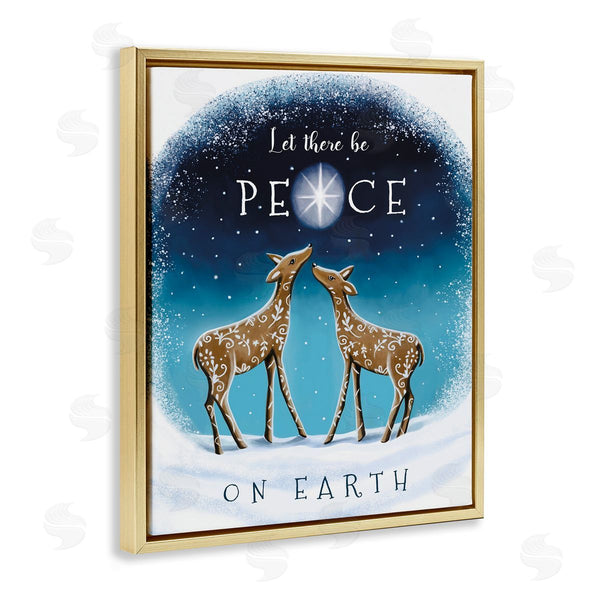 Stupell Industries Elizabeth Tyndall | Peace On Earth Reindeer
