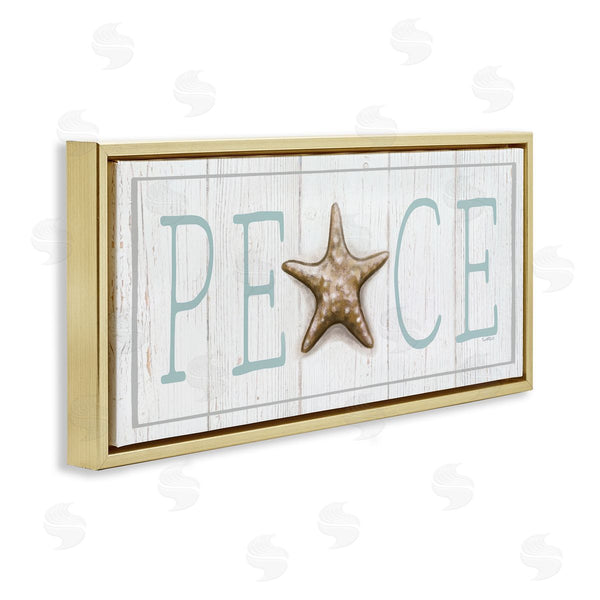 Stupell Industries Elizabeth Tyndall | Peace Seasonal Starfish Sign Wall Art