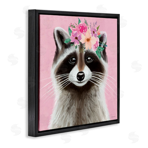 Stupell Industries Elizabeth Tyndall | Pink Florals Raccoon