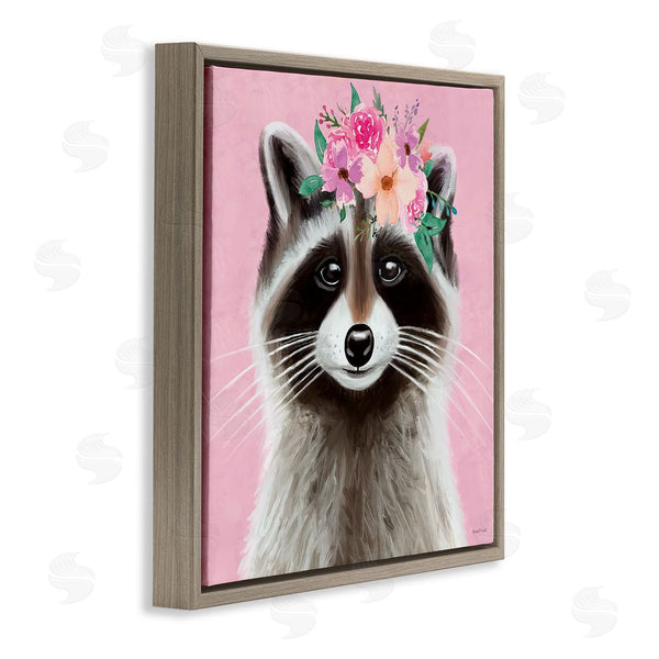 Stupell Industries Elizabeth Tyndall | Pink Florals Raccoon