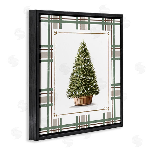 Stupell Industries Elizabeth Tyndall | Potted Christmas Tree Plaid