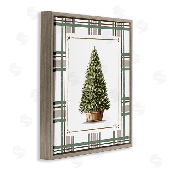 Stupell Industries Elizabeth Tyndall | Potted Christmas Tree Plaid