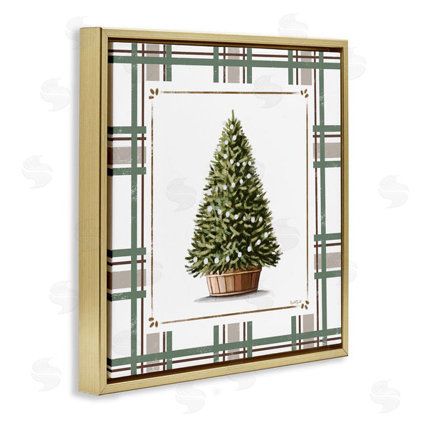 Stupell Industries Elizabeth Tyndall | Potted Christmas Tree Plaid