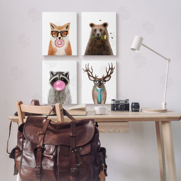 Stupell Industries Elizabeth Tyndall | Quirky Woodland Animal Portraits Wall Art