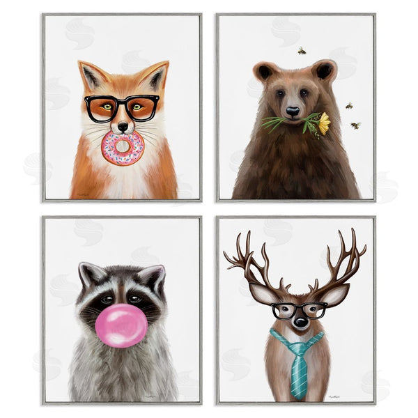 Stupell Industries Elizabeth Tyndall | Quirky Woodland Animal Portraits Wall Art