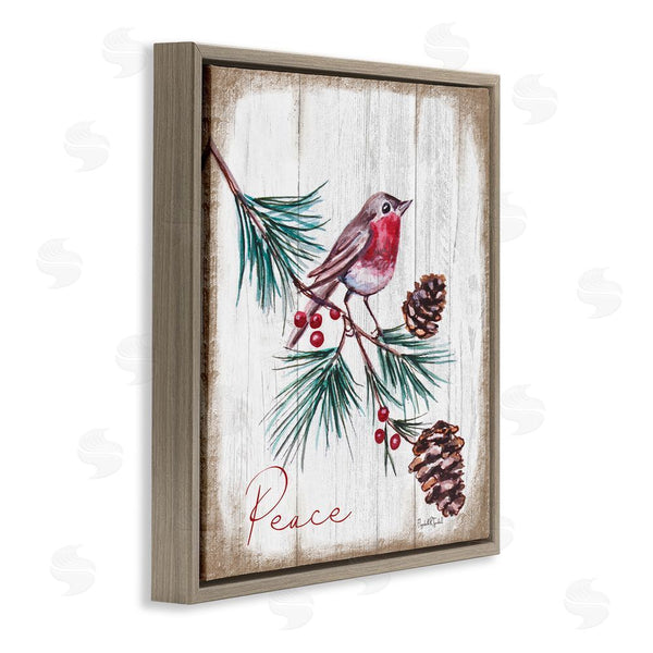 Stupell Industries Elizabeth Tyndall | Rustic Bird & Pinecones