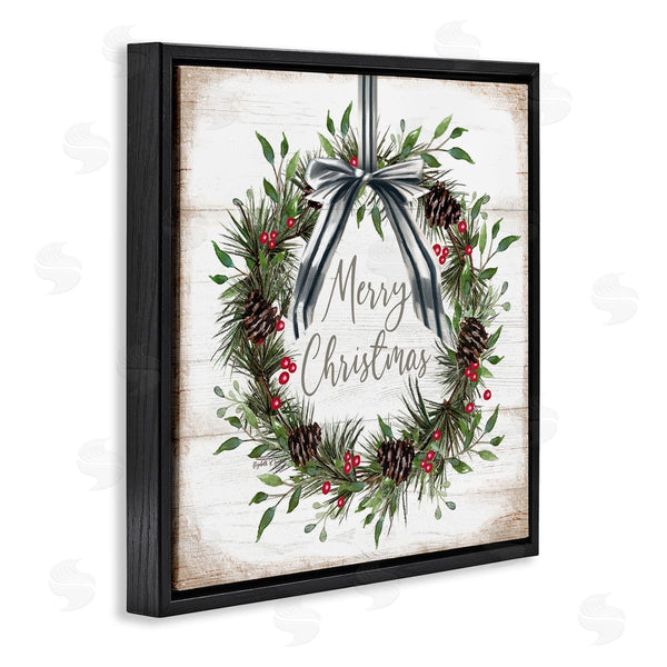 Stupell Industries Elizabeth Tyndall | Rustic Christmas Pinecone Wreath