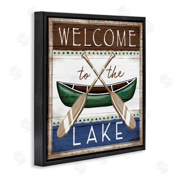 Stupell Industries Elizabeth Tyndall | Rustic Lake Welcome Canoe Sign Wall Art