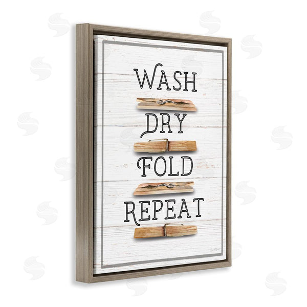 Stupell Industries Elizabeth Tyndall | Rustic Laundry Phrases Wall Art