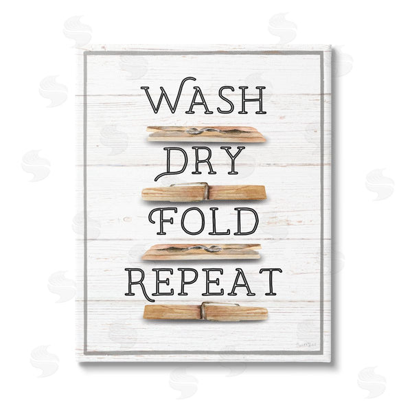 stupell industries Elizabeth Tyndall | Rustic Laundry Phrases Wall Art