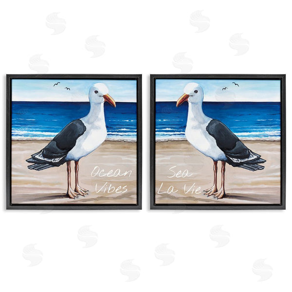 Stupell Industries Elizabeth Tyndall | Seagull Summer Beach Phrase Wall Art