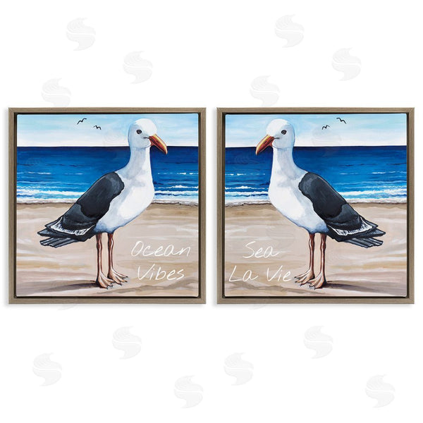 Stupell Industries Elizabeth Tyndall | Seagull Summer Beach Phrase Wall Art
