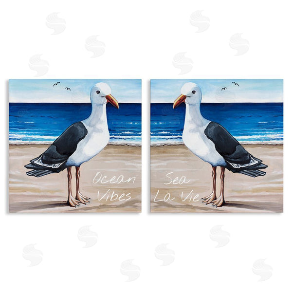 stupell industries Elizabeth Tyndall | Seagull Summer Beach Phrase Wall Art