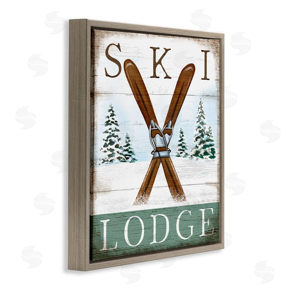 Stupell Industries Elizabeth Tyndall | Ski Lodge Rustic Cabin Sign