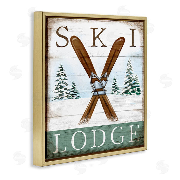 Stupell Industries Elizabeth Tyndall | Ski Lodge Rustic Cabin Sign