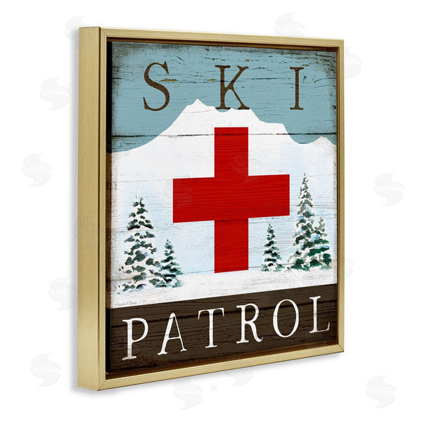 Stupell Industries Elizabeth Tyndall | Ski Patrol Rustic Cabin Sign