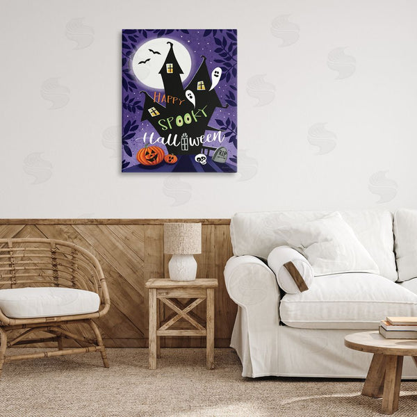 Stupell Industries Elizabeth Tyndall | Spooky Halloween House Wall Art