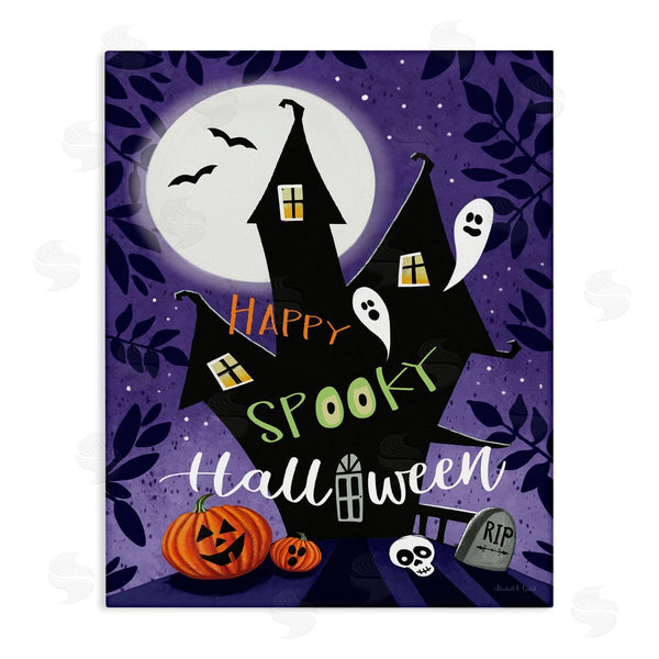 stupell industries Elizabeth Tyndall | Spooky Halloween House Wall Art