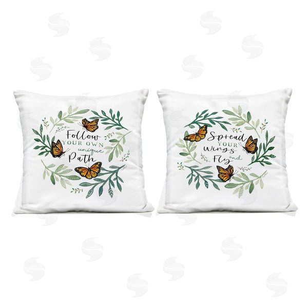 Stupell Industries Elizabeth Tyndall | Spread Your Wings And Follow Path Printed Throw Pillow Set