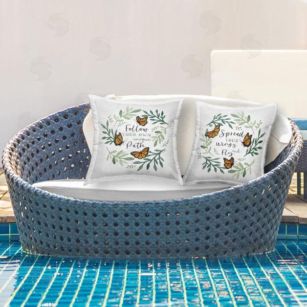 Stupell Industries Elizabeth Tyndall | Spread Your Wings And Follow Path Printed Throw Pillow Set
