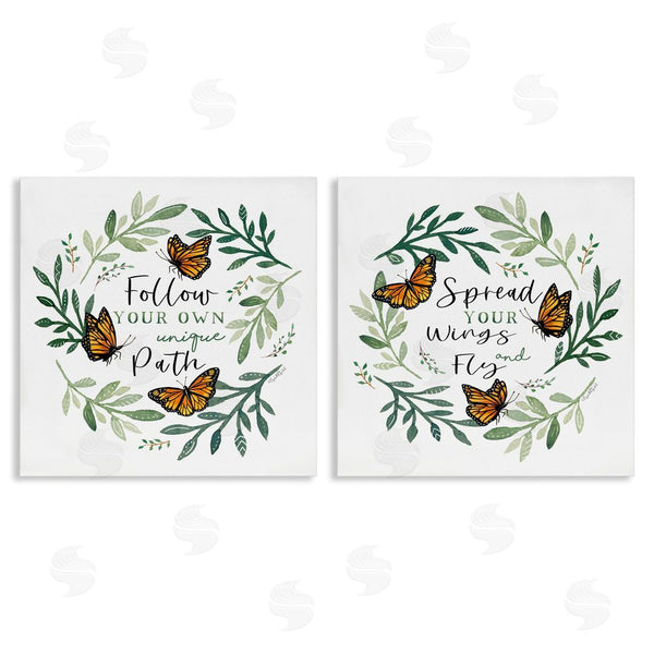 stupell industries Elizabeth Tyndall | Spread Your Wings and Follow Path Wall Art