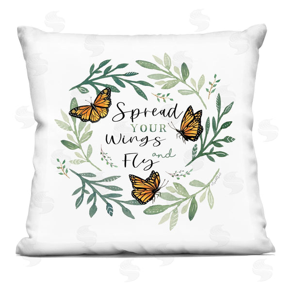 stupell industries Elizabeth Tyndall | Spread Your Wings Butterflies Printed Throw Pillow