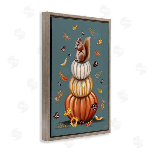 Stupell Industries Elizabeth Tyndall | Squirrel Atop Pumpkin Stack