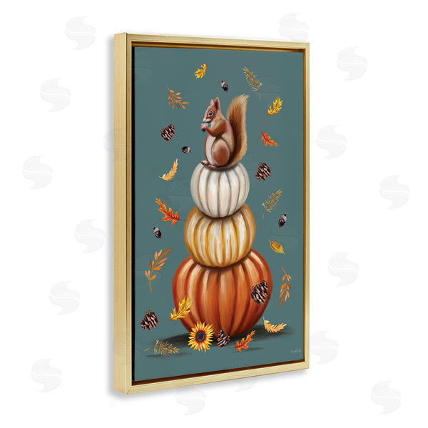 Stupell Industries Elizabeth Tyndall | Squirrel Atop Pumpkin Stack