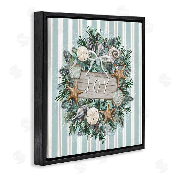 Stupell Industries Elizabeth Tyndall | Striped Joy Seashell Wreath Wall Art